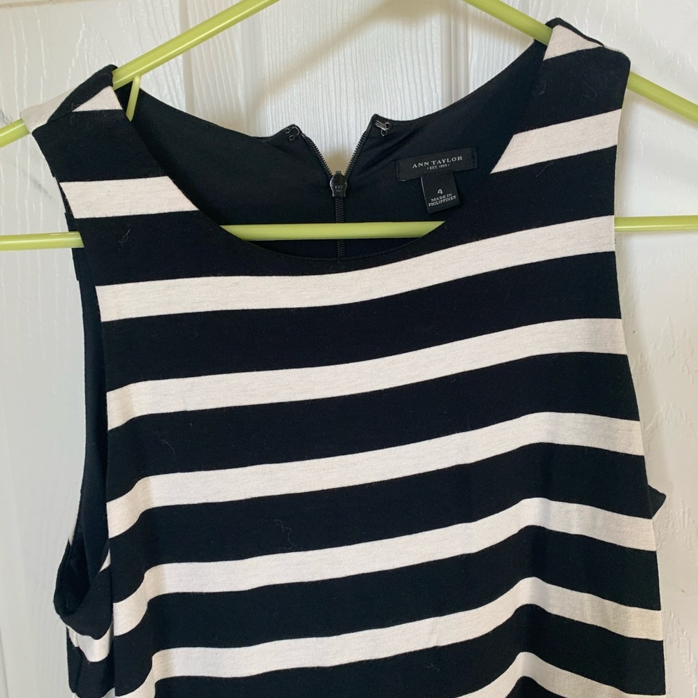 Ann Taylor Black and White Casual Maxi Dress